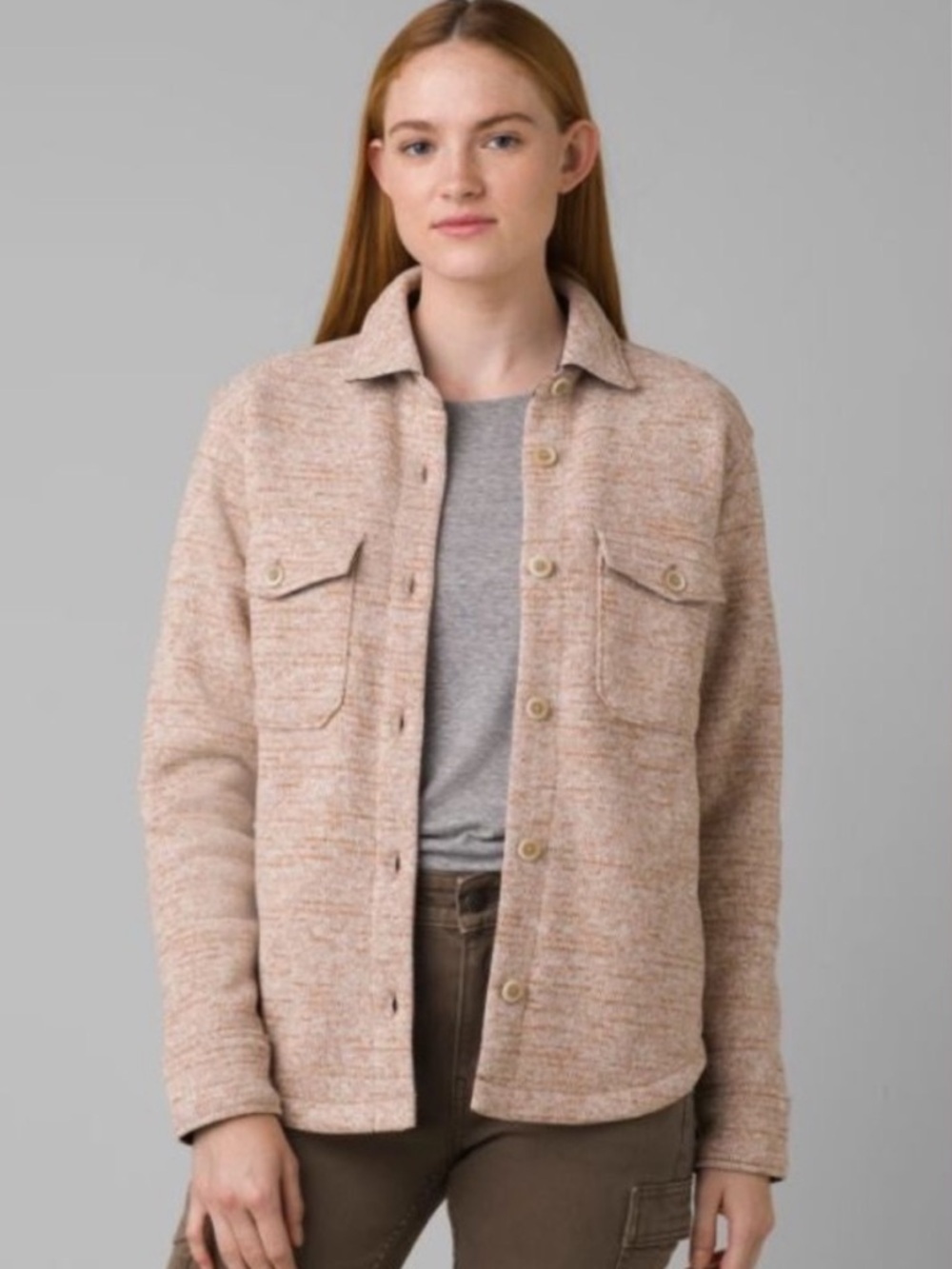 prAna Tri Thermal Shaket Button Jacket Women’s Size XL